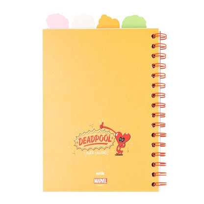 Cuaderno A5 Deadpool Marvel amarillo con separadores - 2