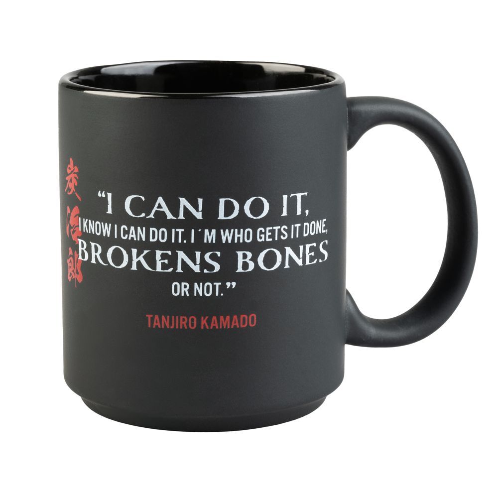 Taza negra de cerámica Demon Slayer Kimetsu no Yaiba de 350 ml - 3