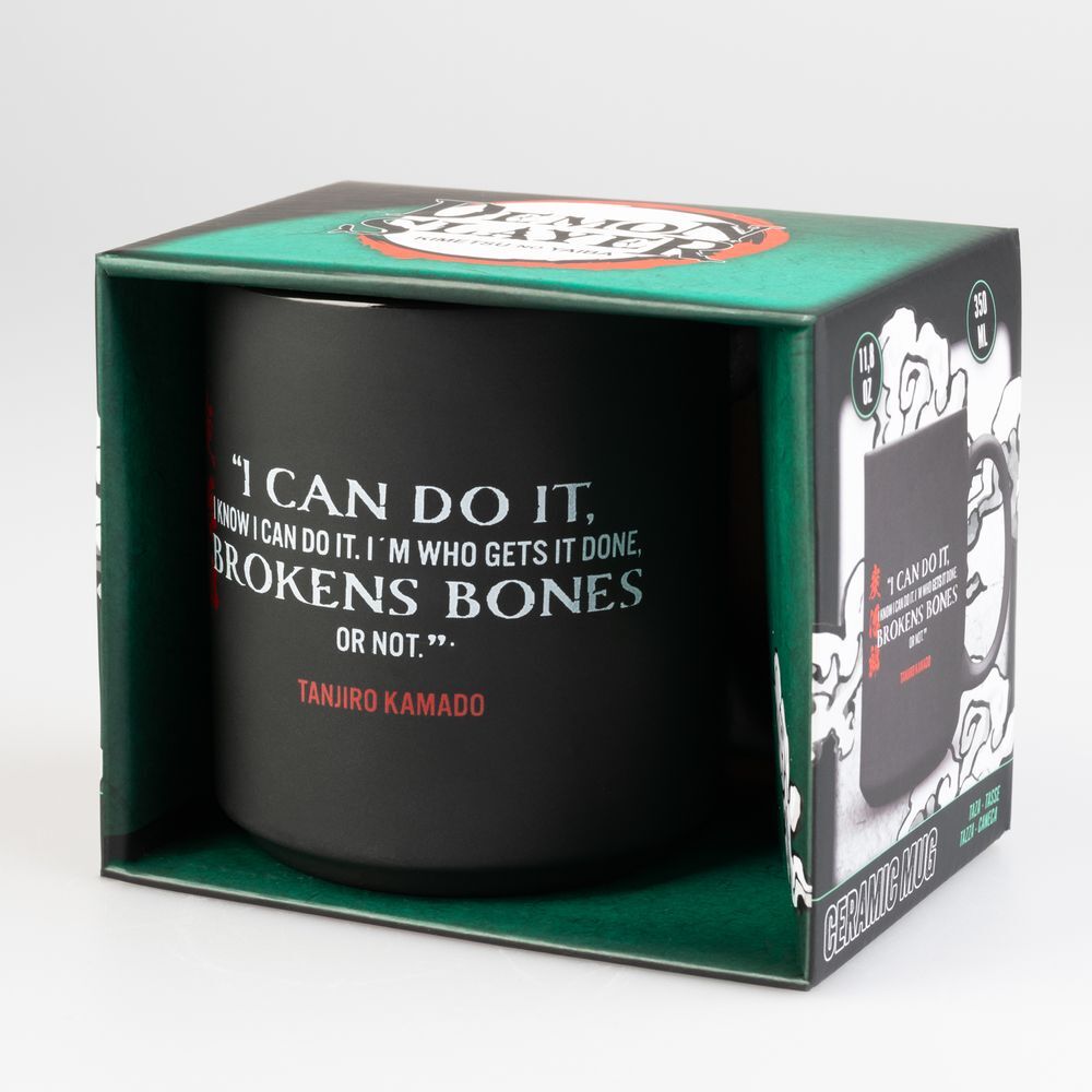 Taza negra de cerámica Demon Slayer Kimetsu no Yaiba de 350 ml - 4