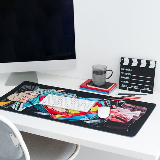 Alfombrilla gaming de Superman DC Comics con emblema central - 6