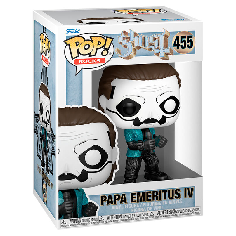 Figura Funko POP! de Papa Emeritus IV de Ghost con micrófono y chaqueta turquesa - 2