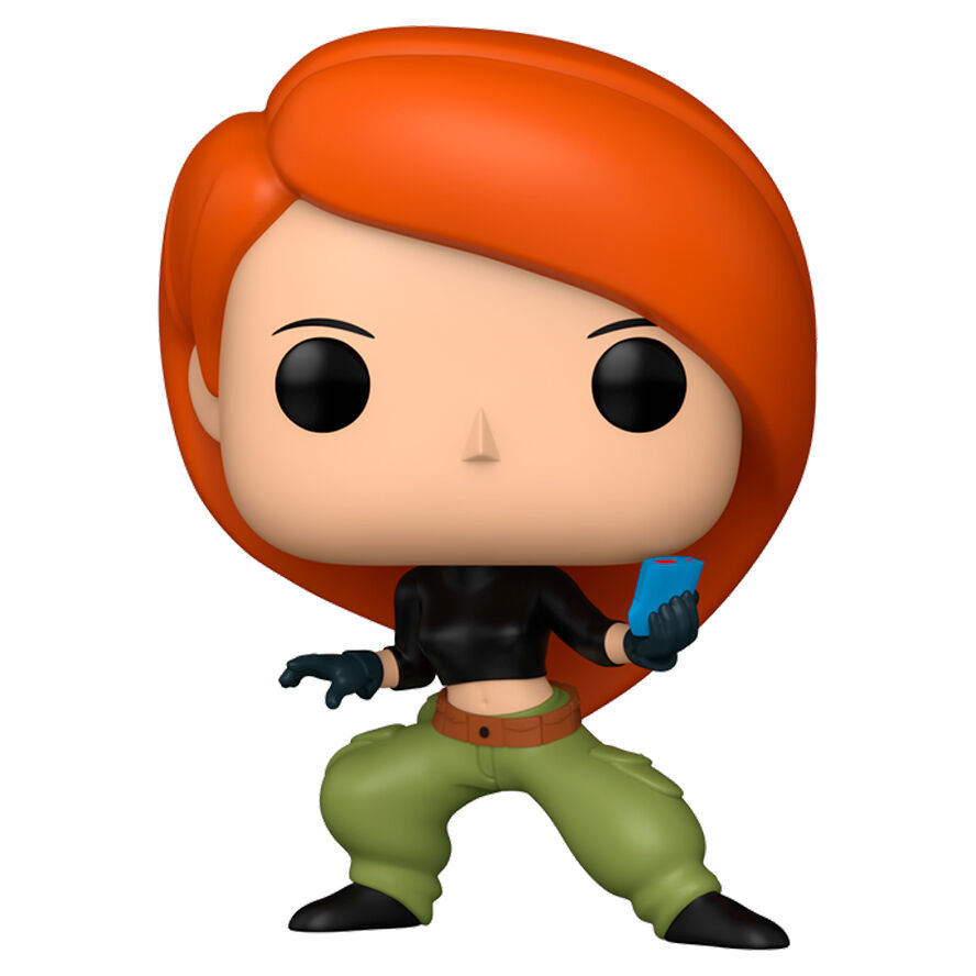 Figura Funko POP! de Kim Possible con cabello rojo y ropa negra y verde