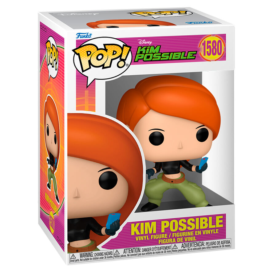 Figura Funko POP! de Kim Possible con cabello rojo y ropa negra y verde - 2