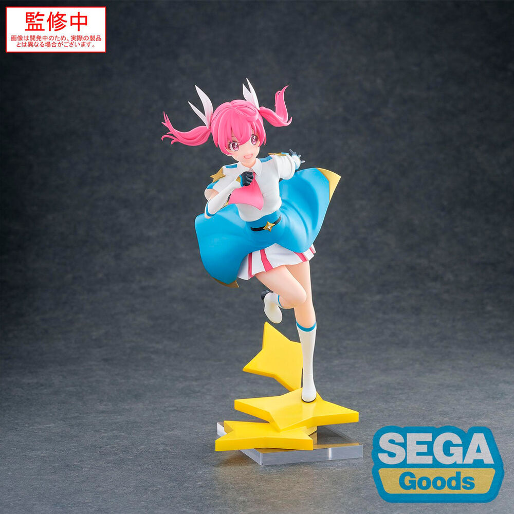 Figura Luminasta de Kana Sakuragi con cabello rosa y base amarilla estrellada