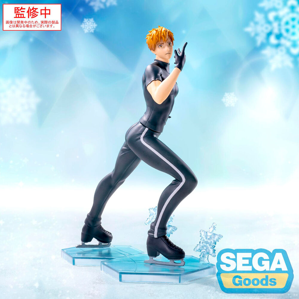 Figura Luminasta de Tsukasa Akeuraji de Medalist sobre una base inspirada en hielo