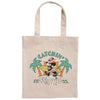Bolsa tote beige de algodón con Minnie Mouse y diseño Catchin' Waves