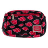 Riñonera Naruto Shippuden Loungefly negra con nubes rojas