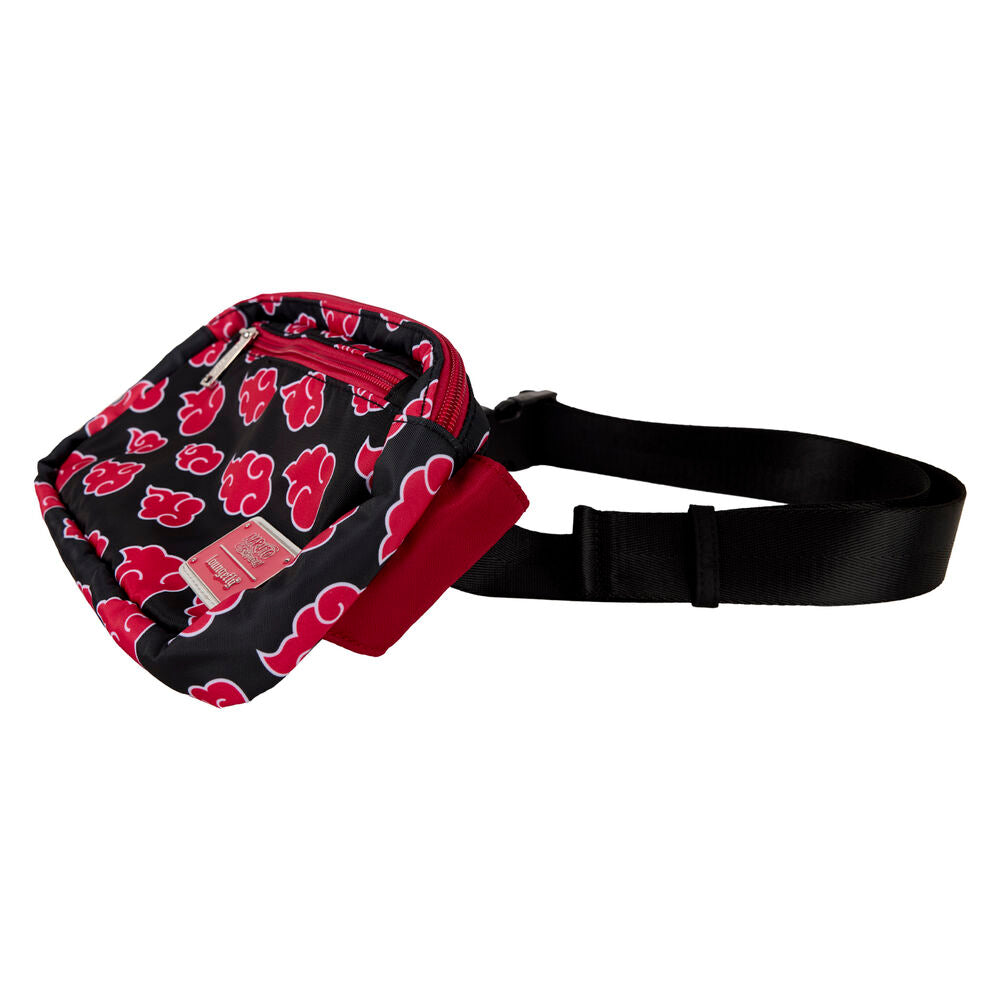 Riñonera Naruto Shippuden Loungefly negra con nubes rojas - 3