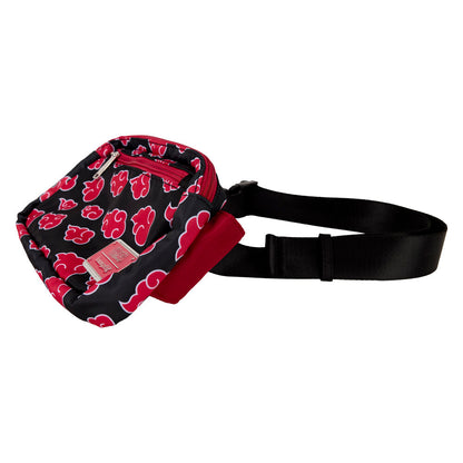 Riñonera Naruto Shippuden Loungefly negra con nubes rojas - 3