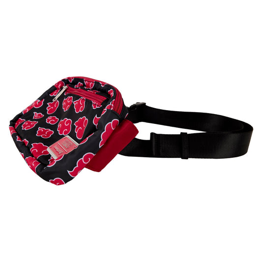 Riñonera Naruto Shippuden Loungefly negra con nubes rojas - 3