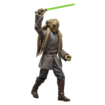 Figura articulada de Kit Fisto con sable de luz verde - 4