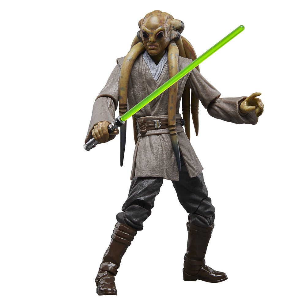 Figura articulada de Kit Fisto con sable de luz verde - 6
