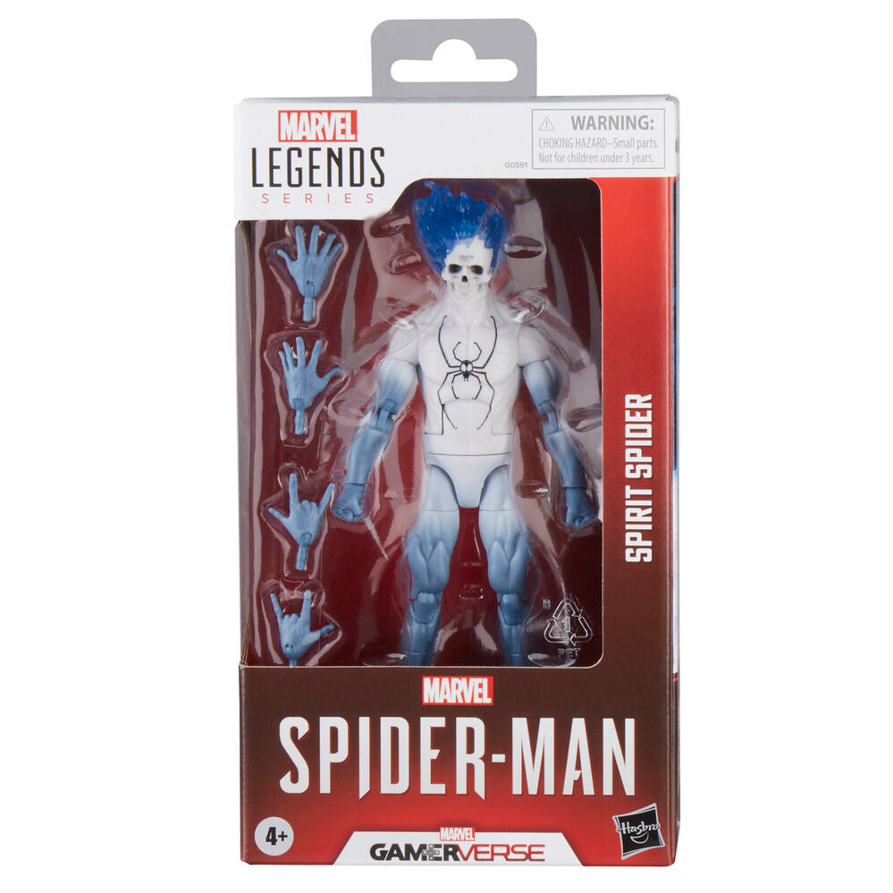 Figura articulada Spirit Spider de Spider-Man con calavera y llama azul - 2