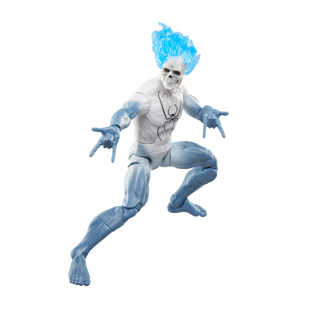 Figura articulada Spirit Spider de Spider-Man con calavera y llama azul