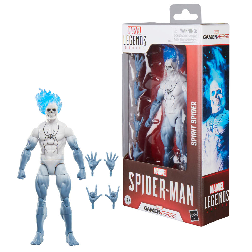 Figura articulada Spirit Spider de Spider-Man con calavera y llama azul - 10