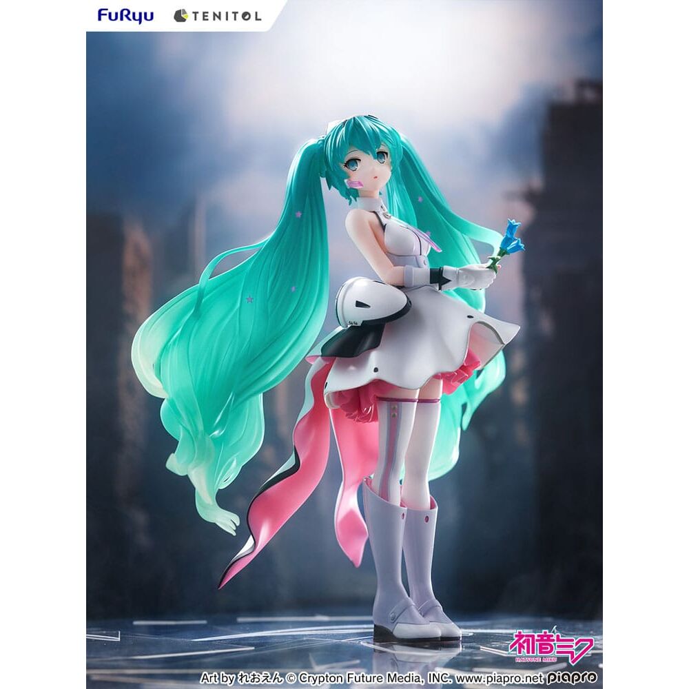Figura de Hatsune Miku Galaxy Lite Tenitol de 21 cm con vestido blanco y rosa - 5