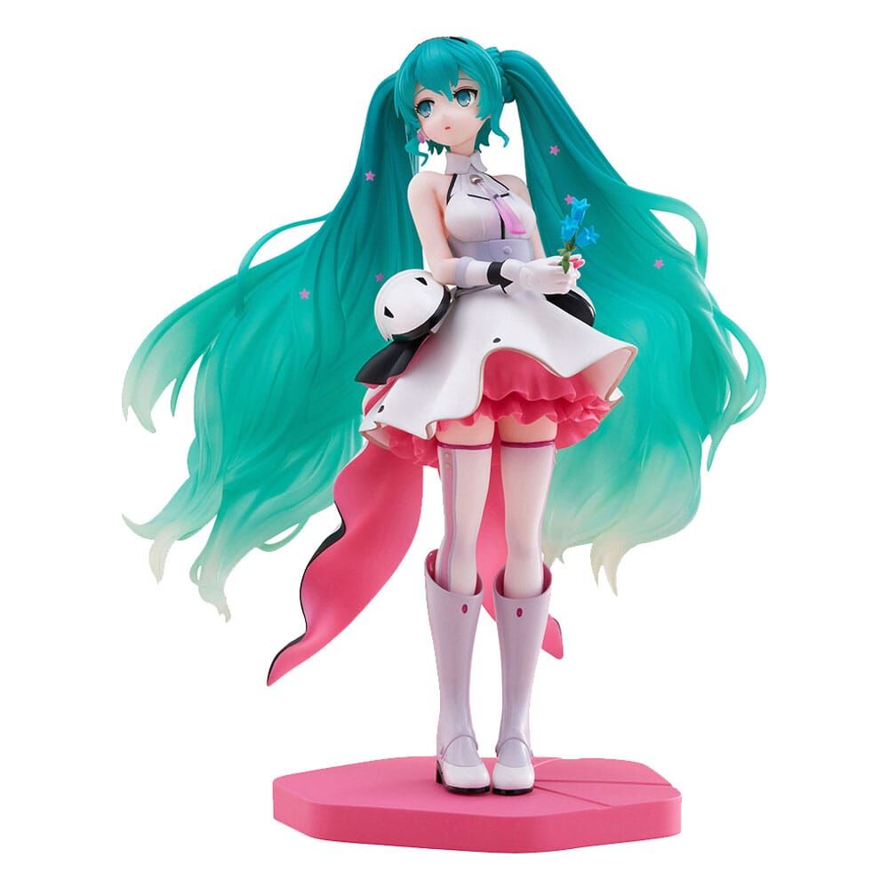 Figura de Hatsune Miku Galaxy Lite Tenitol de 21 cm con vestido blanco y rosa