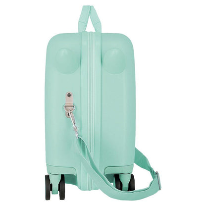 Maleta infantil verde menta de Princesas Disney con ruedas y bandolera - 5