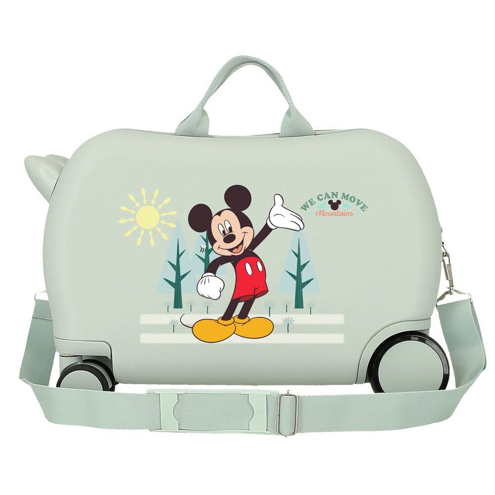 Maleta ABS infantil de Mickey Disney Mountains en verde menta