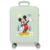 Maleta de cabina ABS verde con estampado de Mickey Mouse