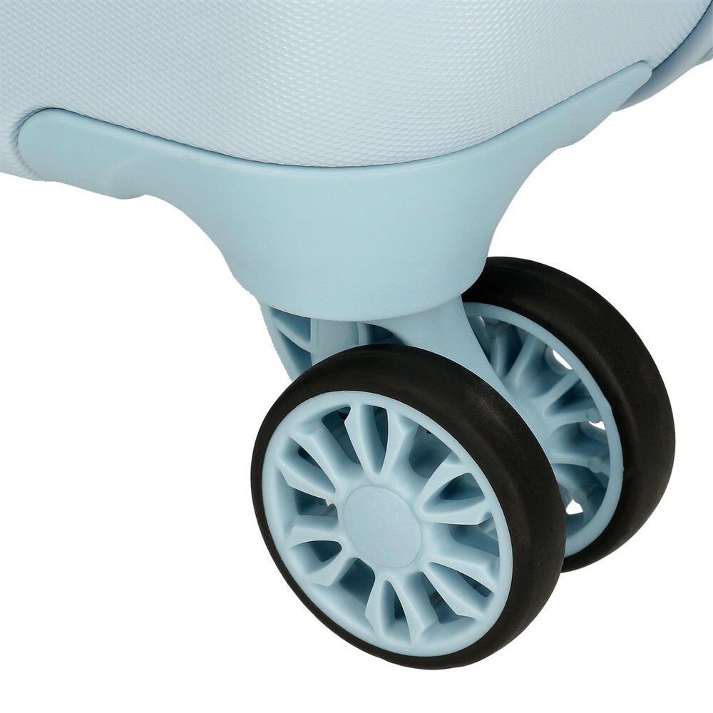 Maleta de cabina Frozen Disney azul claro con Anna, Elsa y Olaf - 8