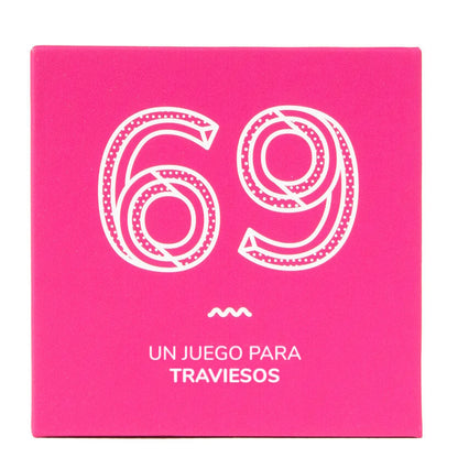 Caja rosa del juego de cartas Juego 69 Español para parejas