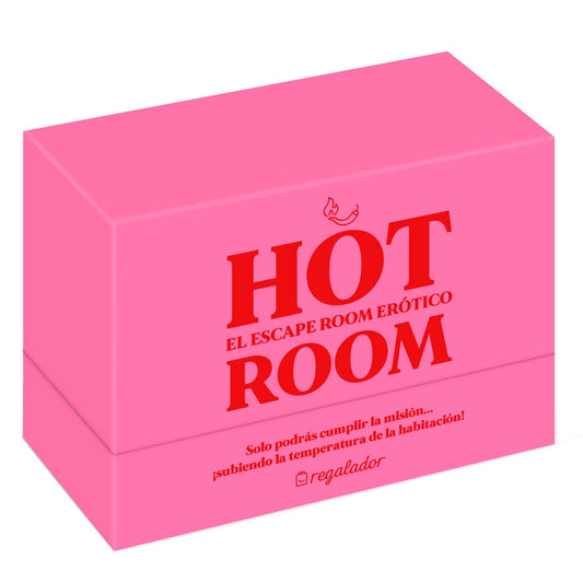 Caja rosa del juego Hot Room, escape room erótico para parejas