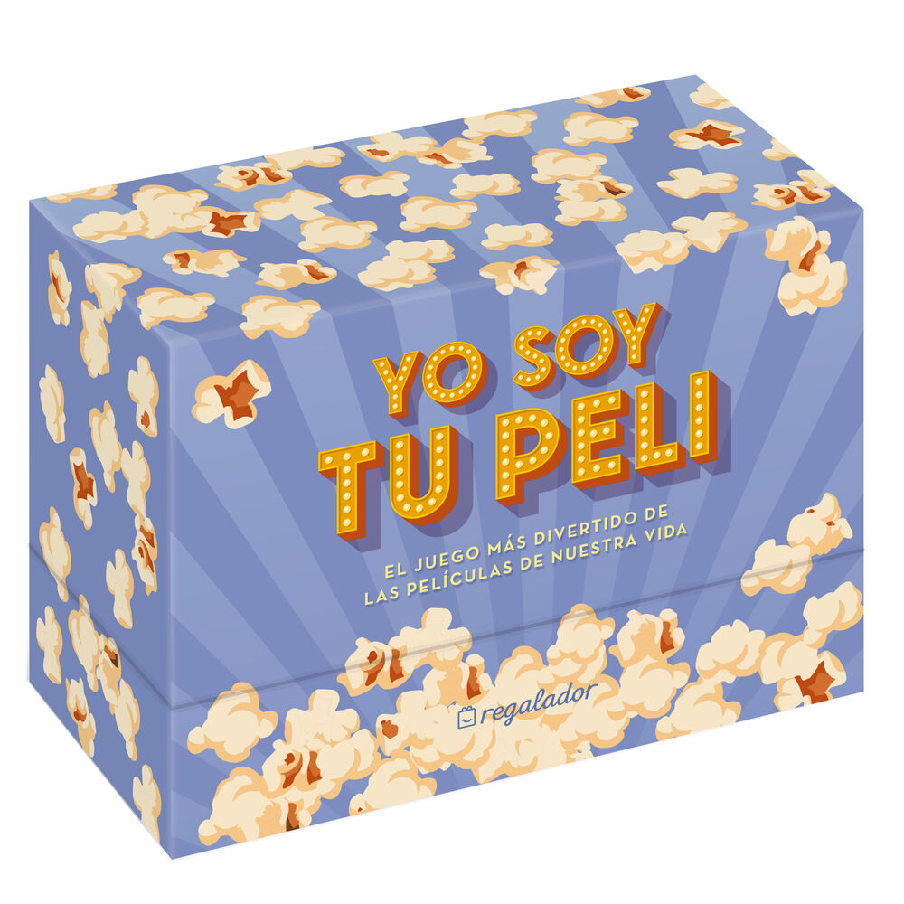 Caja del juego de cartas Yo Soy Tu Peli con diseño de palomitas