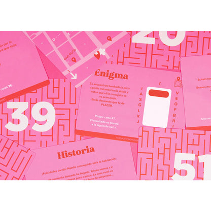 Caja rosa del juego Hot Room, escape room erótico para parejas - 3