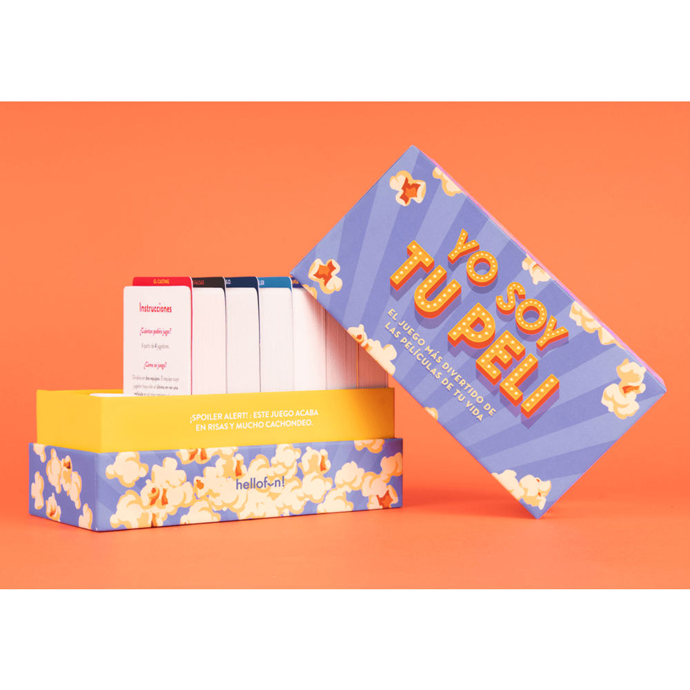 Caja del juego de cartas Yo Soy Tu Peli con diseño de palomitas - 2