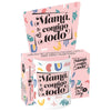 Taza de cerámica rosa y blanca Mamá, contigo todo de Lovely Story