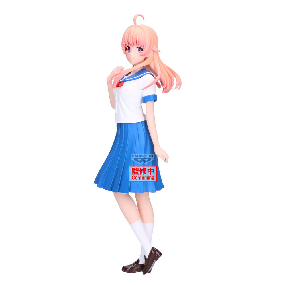 Figura Banpresto de Nico Wakatsuki de Witch Watch con uniforme azul y blanco