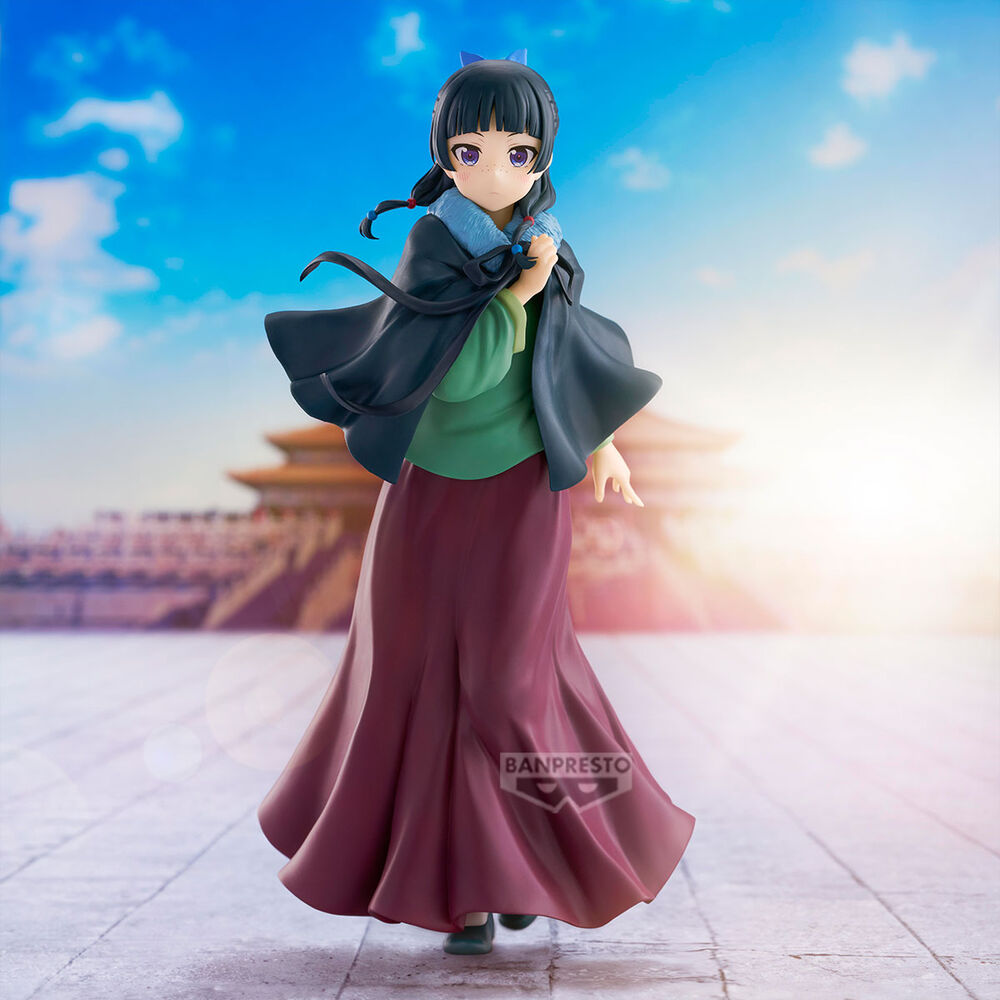 Figura de Maomao de The Apothecary Diaries con capa azul marino - 3