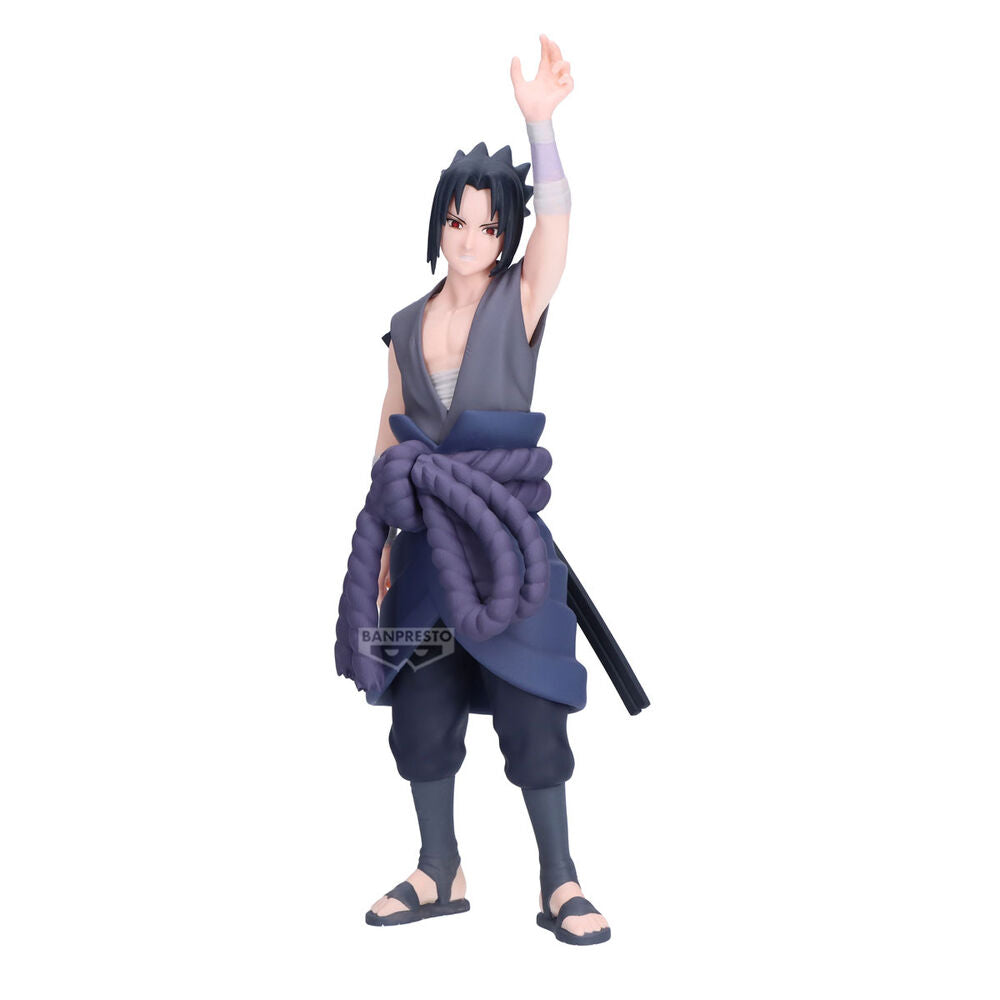 Figura de Sasuke Uchiha de Naruto Shippuden con panel de energía azul - 2