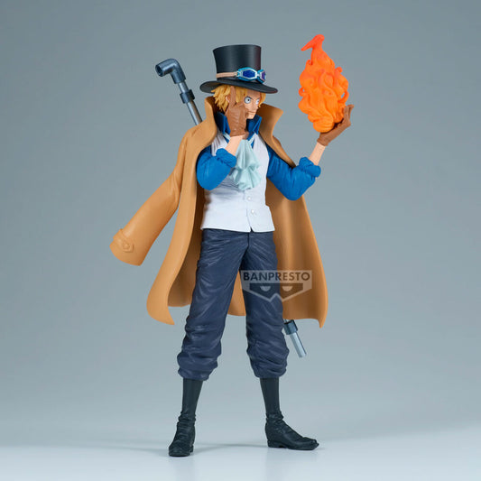Figura de Sabo de One Piece con sombrero, capa y llama naranja - 3