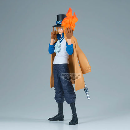 Figura de Sabo de One Piece con sombrero, capa y llama naranja - 4