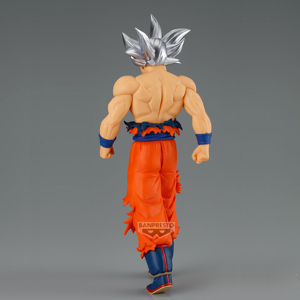 Figura de Son Goku de Dragon Ball Super con cabello plateado y pantalón naranja - 5