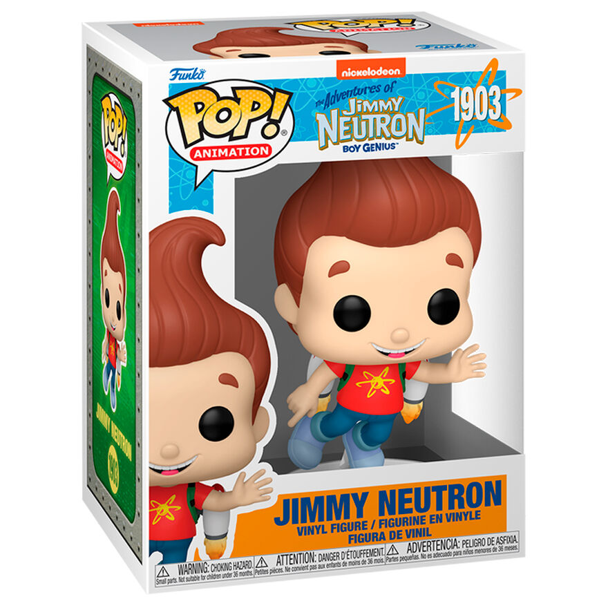 Figura Funko POP! de Jimmy Neutron con camiseta roja y cabello rojo - 2