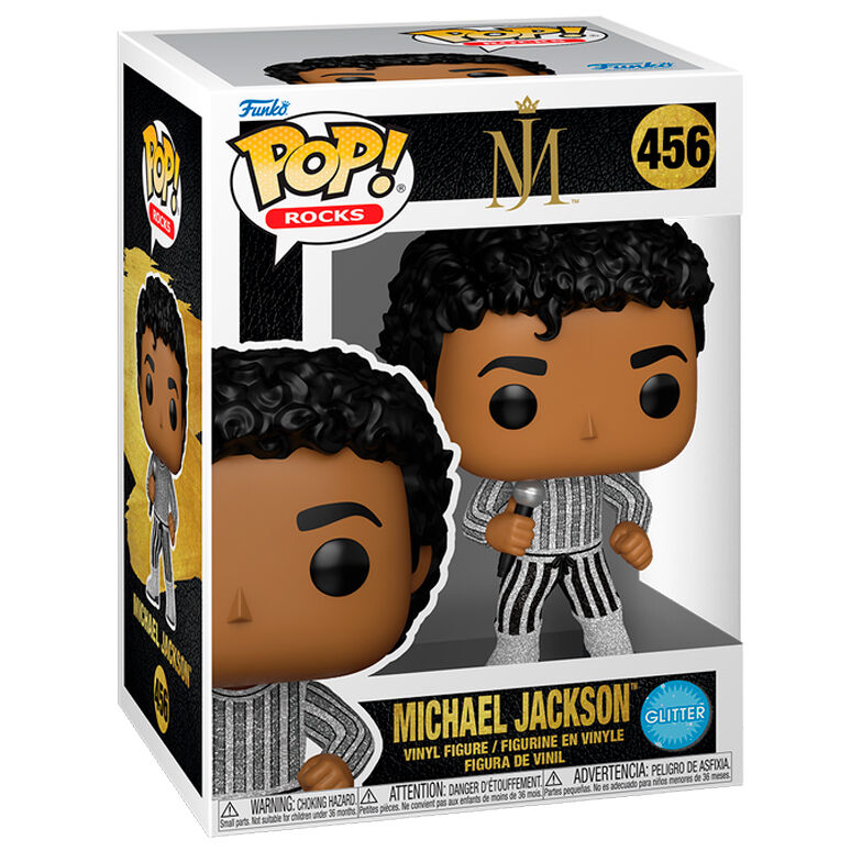 Figura Funko POP! Michael Jackson Glitter con micrófono en caja