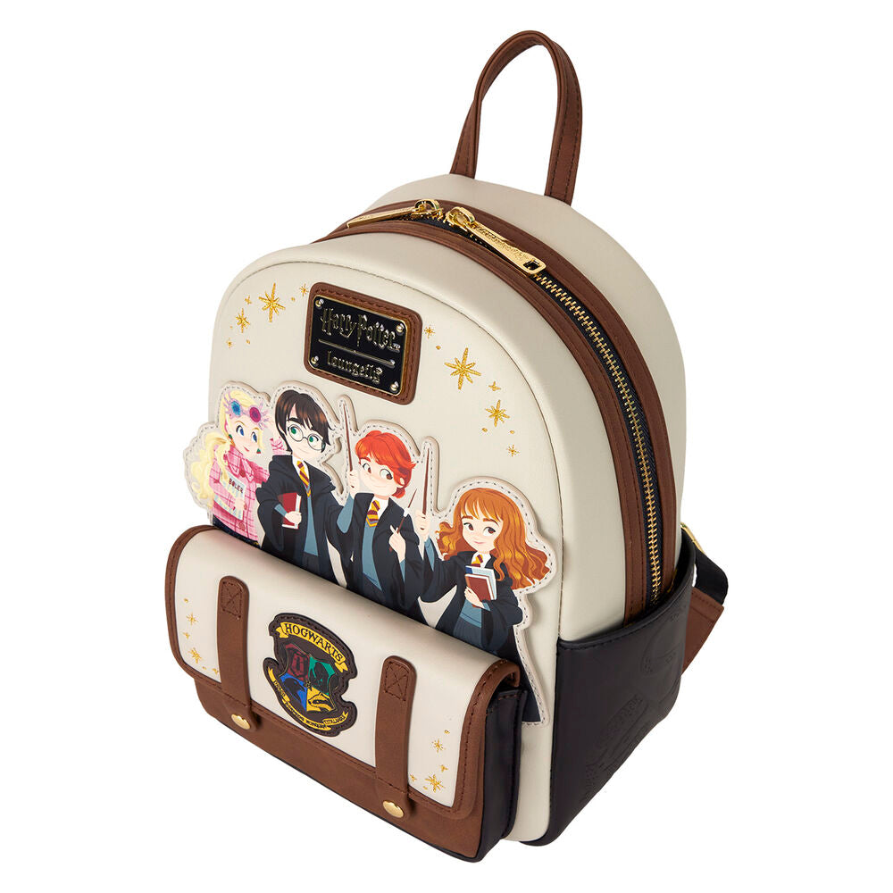 Mochila Loungefly de Harry Potter con personajes y escudo de Hogwarts - 4