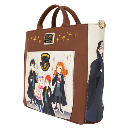 Bolso Spring Harry Potter Loungefly marrón con escudo de Hogwarts - 4