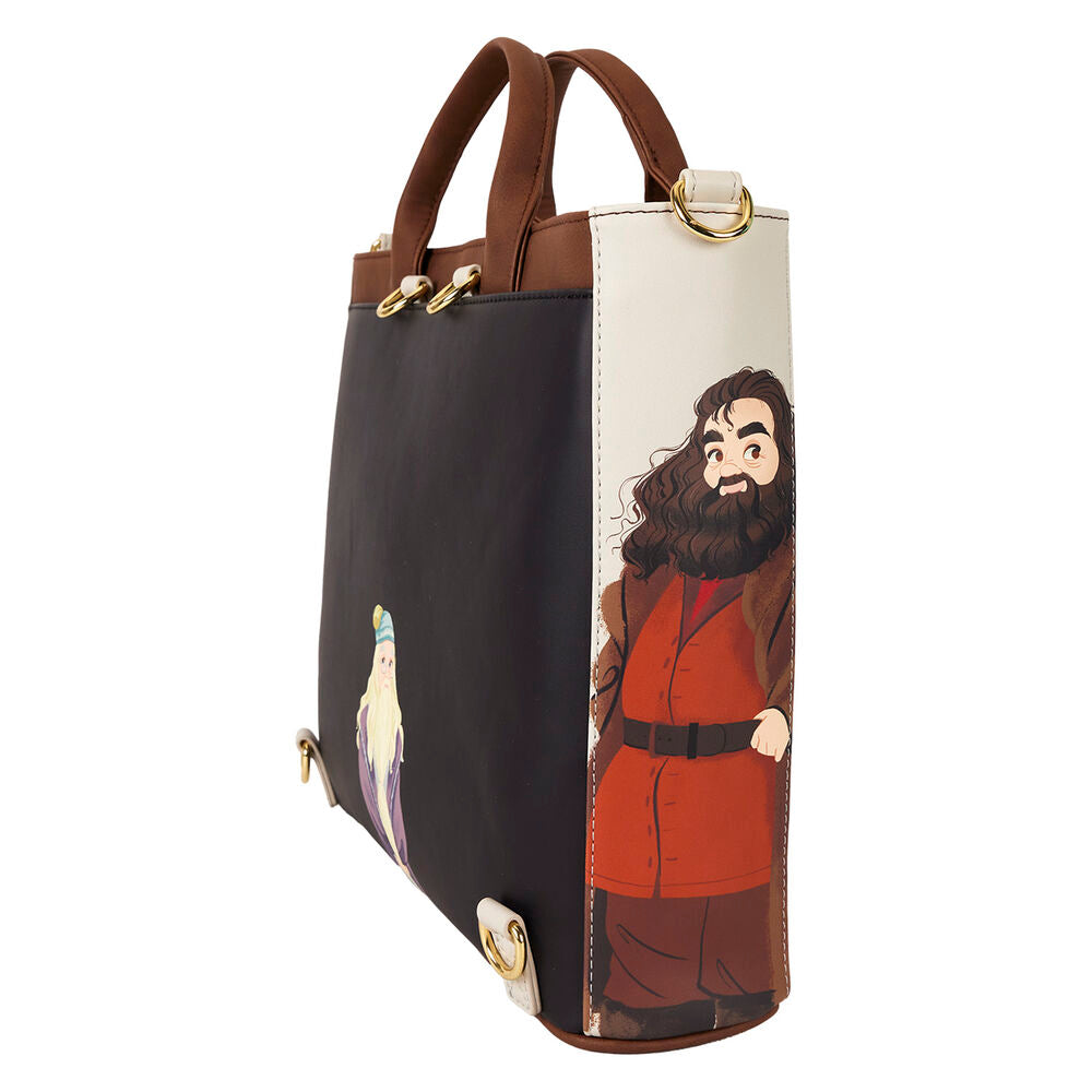 Bolso Spring Harry Potter Loungefly marrón con escudo de Hogwarts - 10