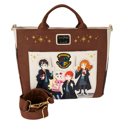 Bolso Spring Harry Potter Loungefly marrón con escudo de Hogwarts - 2