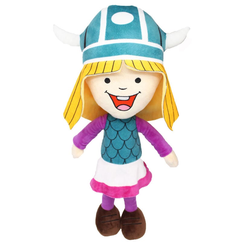 Peluche de Vicky El Vikingo de 30 cm con casco y vestuario colorido
