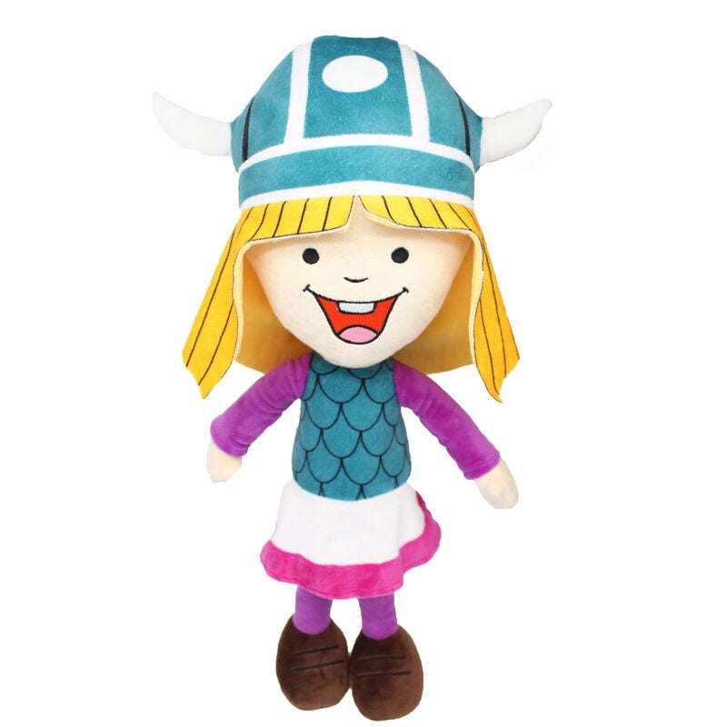 Peluche de Vicky el Vikingo de 60 cm con casco de cuernos