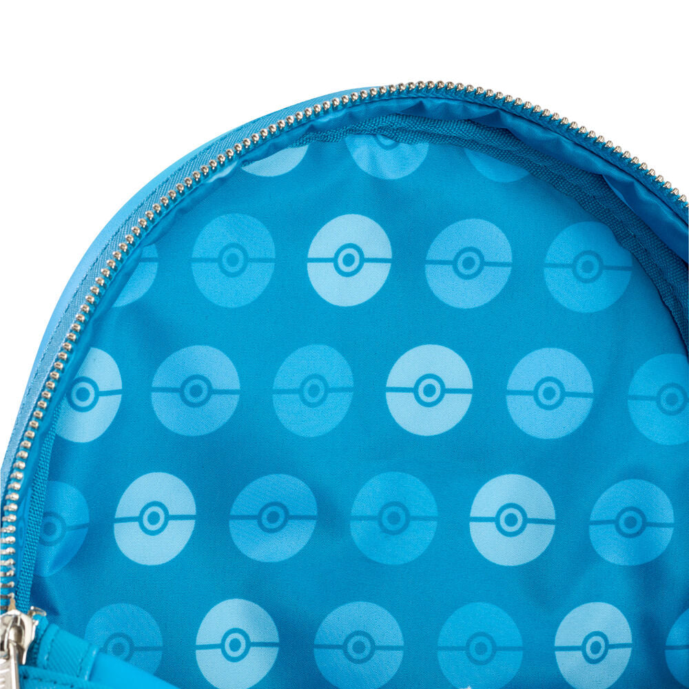 Mochila Pokémon Loungefly azul Burbujas de Agua con tres bolsillos circulares - 4