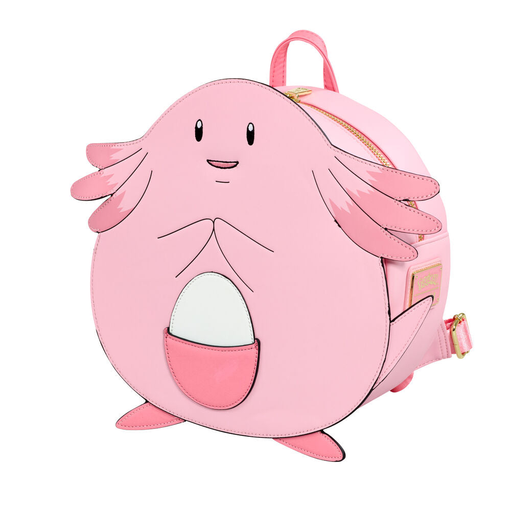 Mochila rosa de Chansey Pokémon Loungefly con huevo blanco - 2
