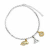 Pulsera plateada de Harry Potter con abalorios del Tornero del Tiempo, las Reliquias de la Muerte y la Snitch Dorada