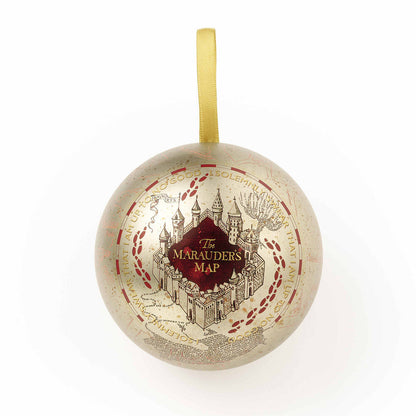 Bola navideña de Harry Potter con pin del Mapa de los Merodeadores - 4