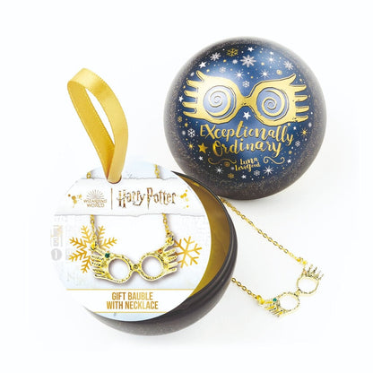 Colgante de gafas de Luna Lovegood con bola de Navidad Harry Potter